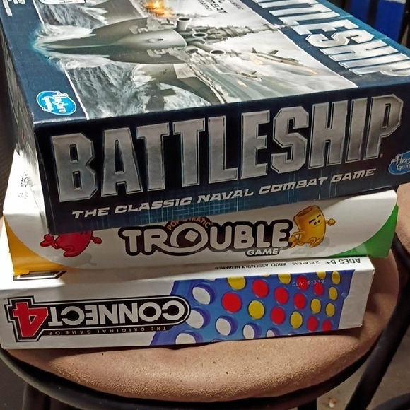 Hasbro Battleship, Trouble, and Connect 4 Game Set - Picture 2 of 4